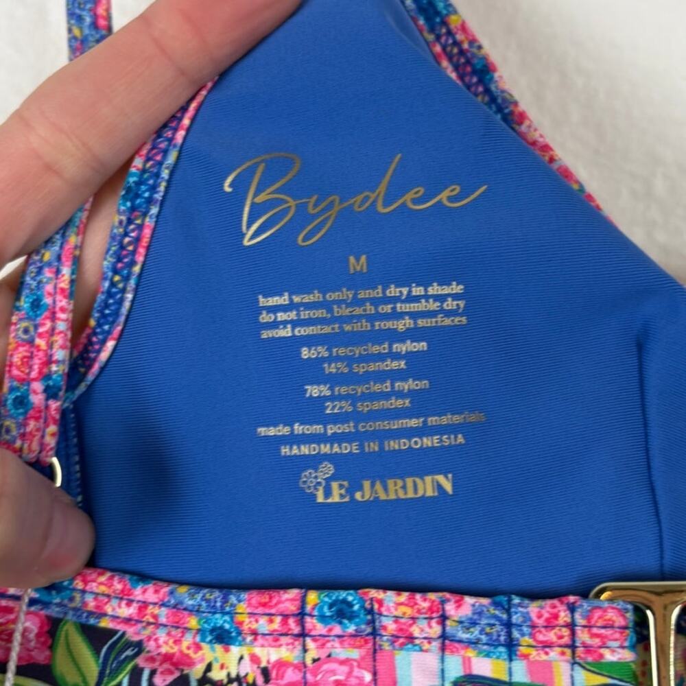 NWT Bydee Samos Soleil Floral V Neck Wired Bikini Top Medium - Picture 6 of 7